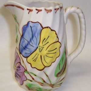 Southern Potteries Blue Ridge PANSY SPIRAL 6 Inch High Milk Pitcher